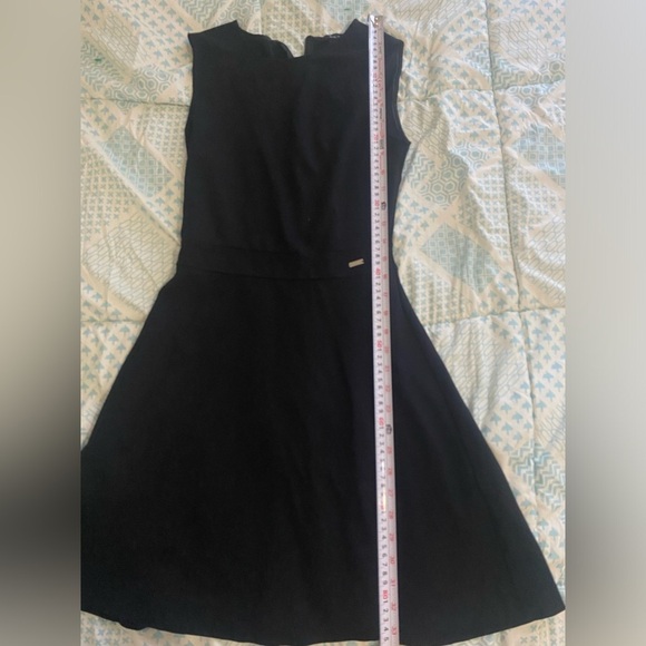 Armani Exchange Black Asymmetrical Wrap Mini Dress - Picture 13 of 14